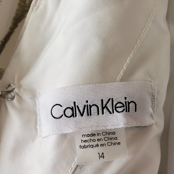 Calvin Klein Women's Metallic High Low Gown Dress - Picture 3 of 8